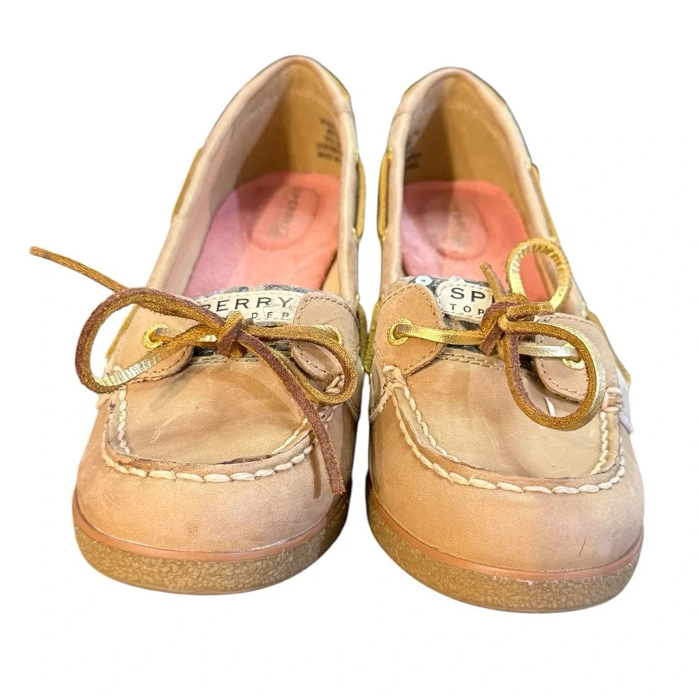 Sperry Top-Sider Leopard Sequins Wedge Shoes Size 9 M
